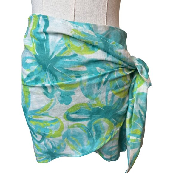 2/$30 NWT Zara Medium Tropical Print Sarong Wrap Mini Skirt - Picture 7 of 11